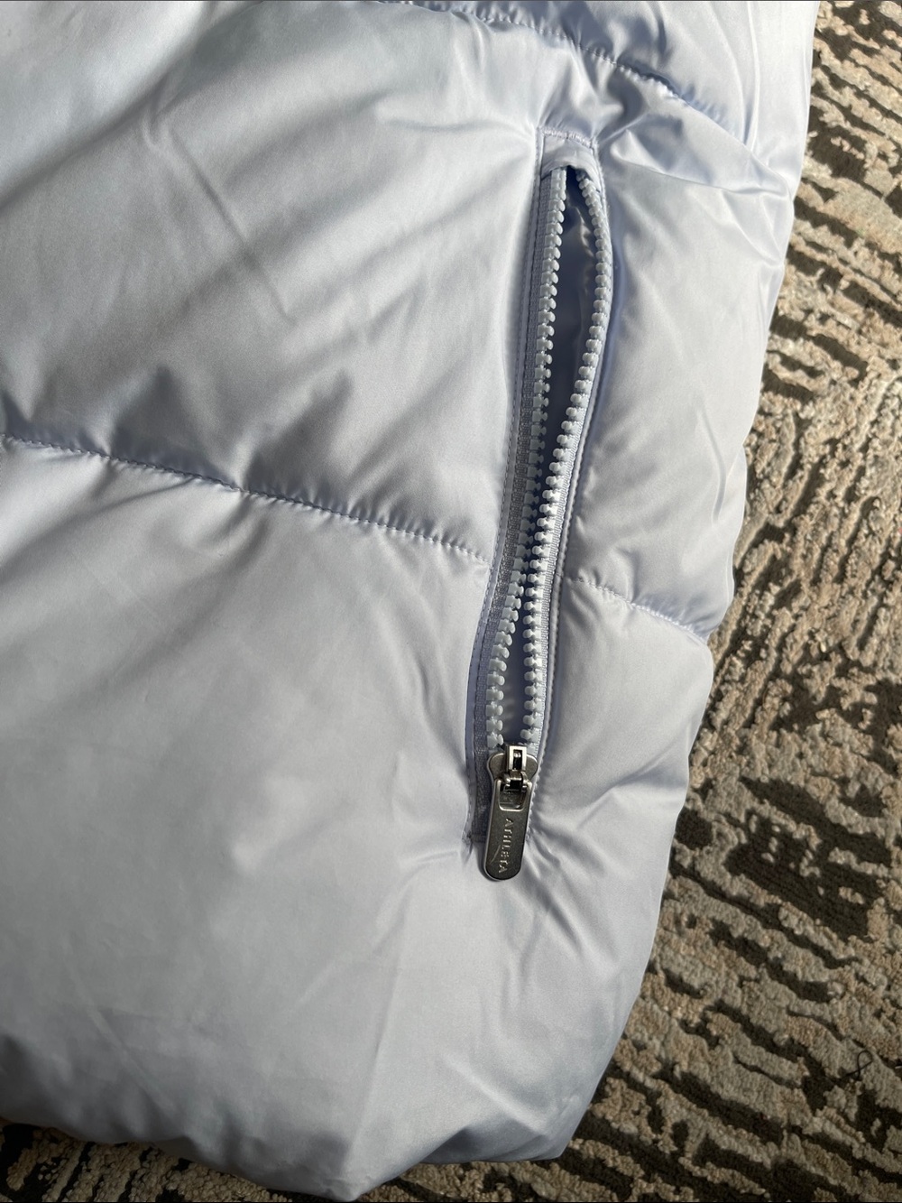 Athleta Light Blue Quilted Puffer Vest - Picture 2 of 5
